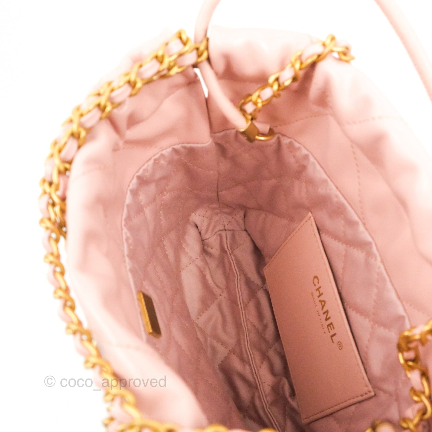 Chanel 22 Mini Bag Pink Shiny Crumpled Calfskin