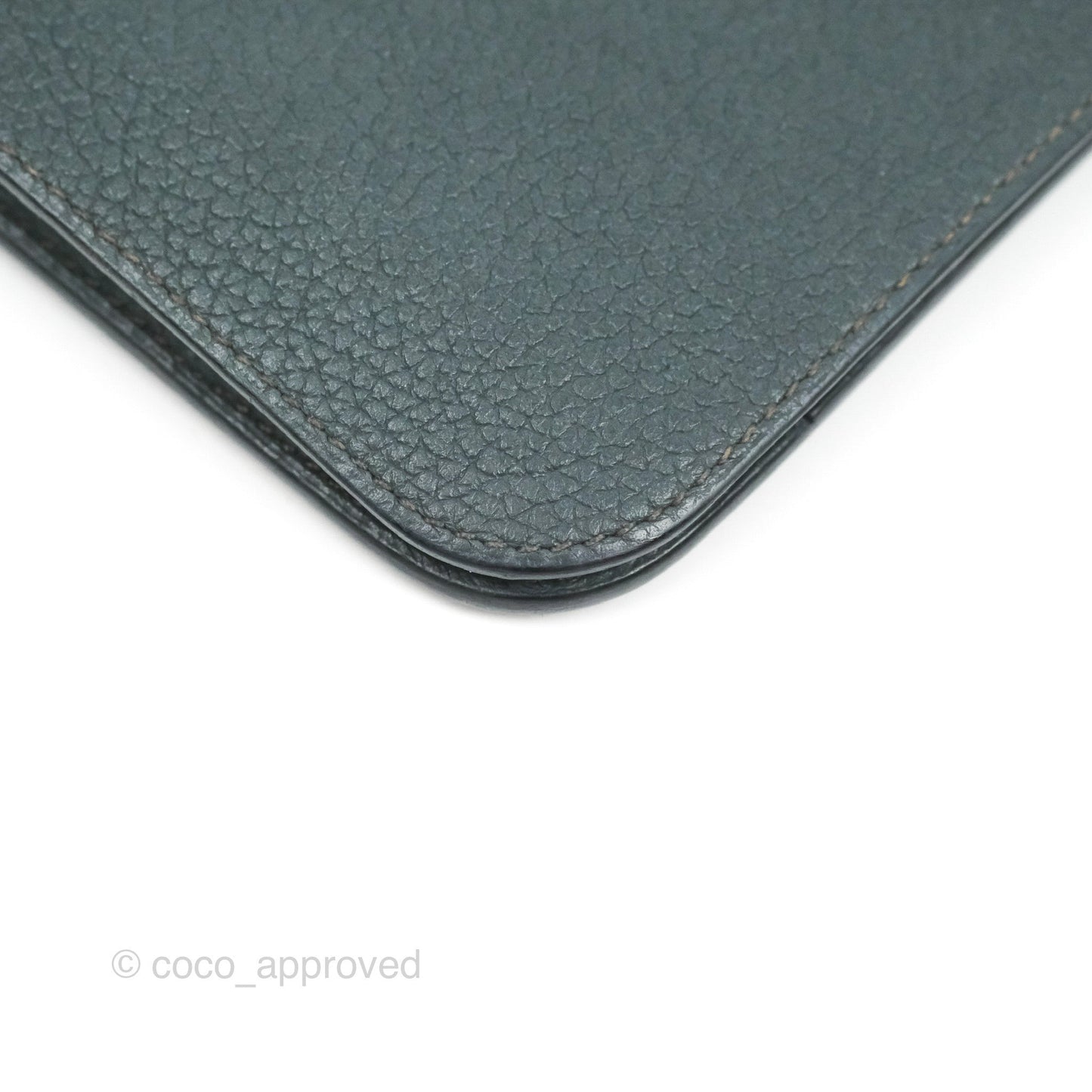 Hermes Dogon Duo Combined Wallet Dark Grey Blue TM Palladium Hardware