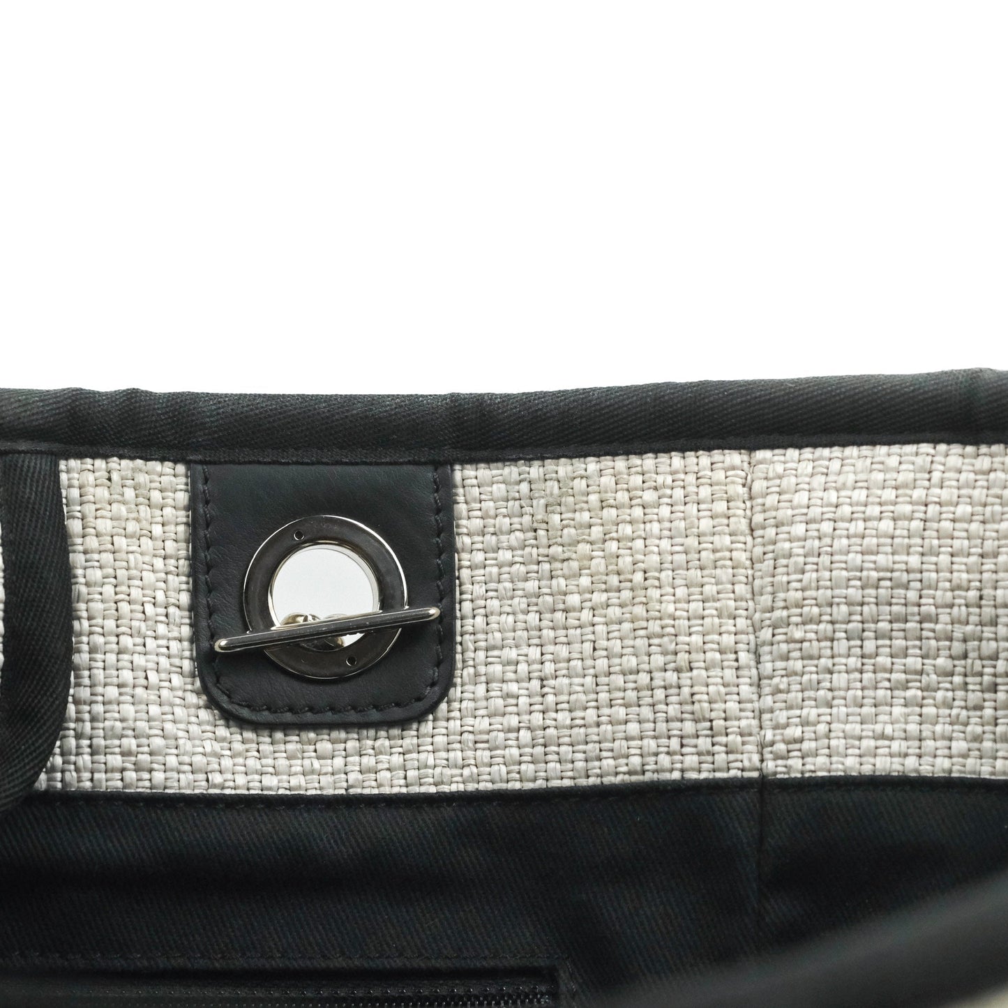 Chanel Medium Deauville Tote Light Grey Canvas