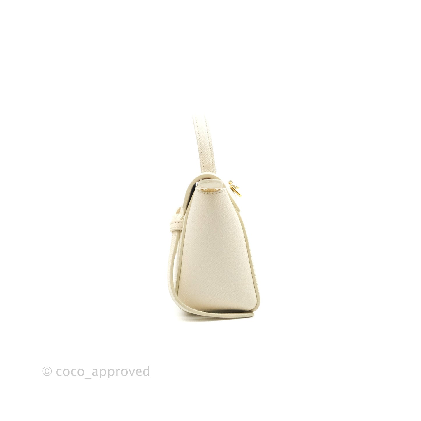 Celine Pico Belt Bag White Grained Calfskin Gold Hardware