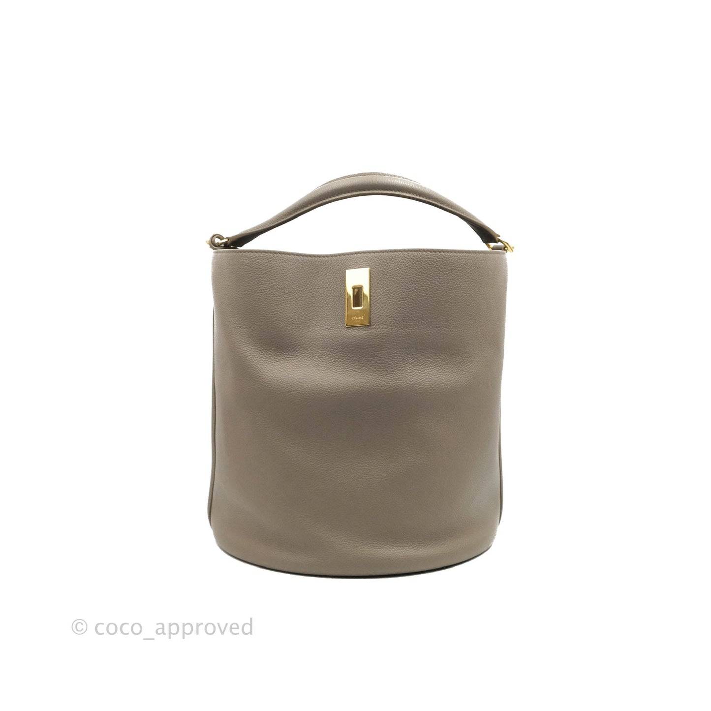 Celine Bucket 16 Bag in Supple Grained Calfskin Pebble Gold Hardware