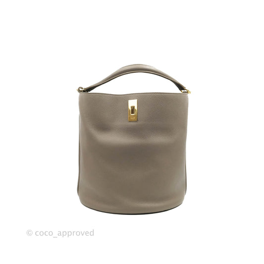 Celine Bucket 16 Bag in Supple Grained Calfskin Pebble Gold Hardware