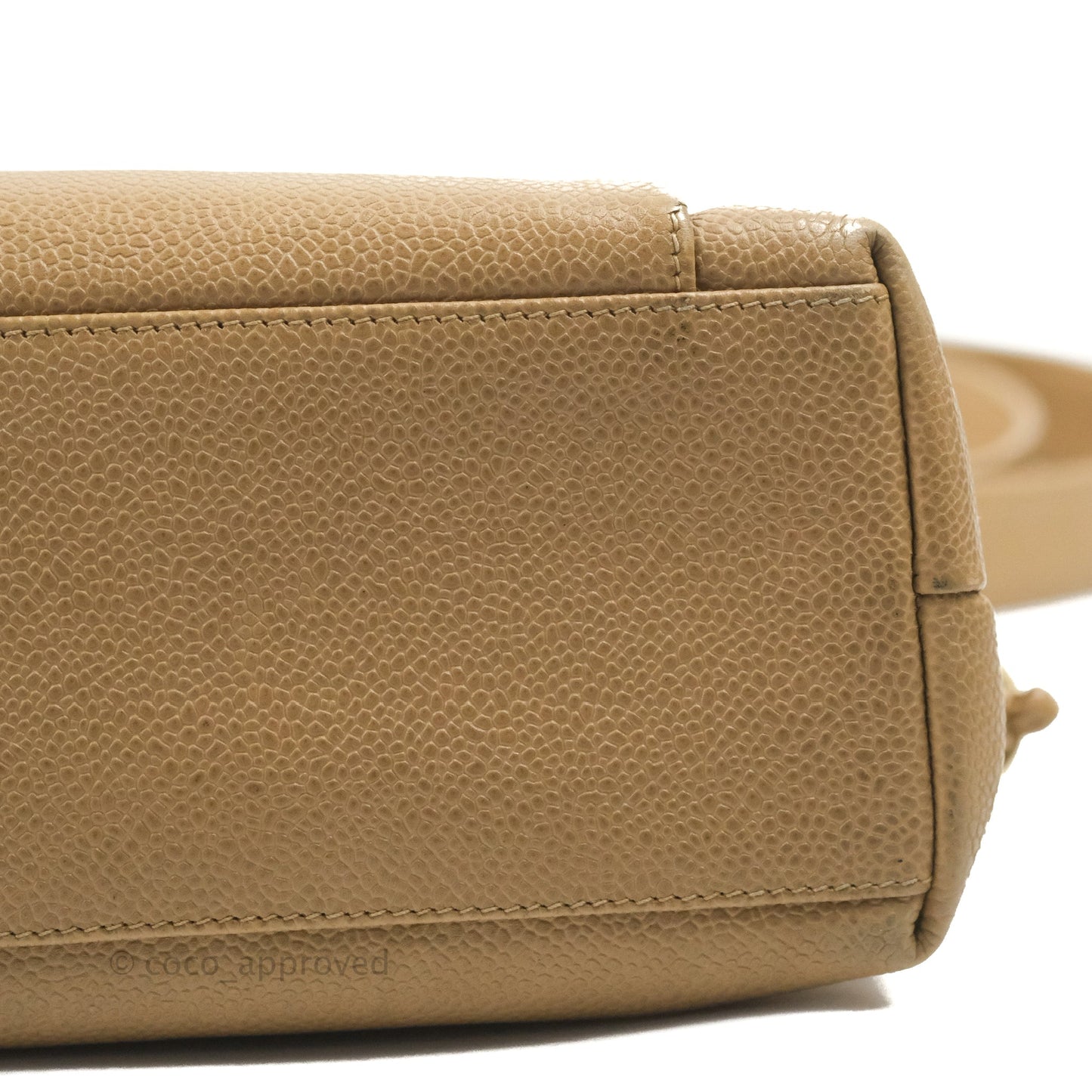 Chanel Vintage Tote Beige Caviar 24K Gold Hardware