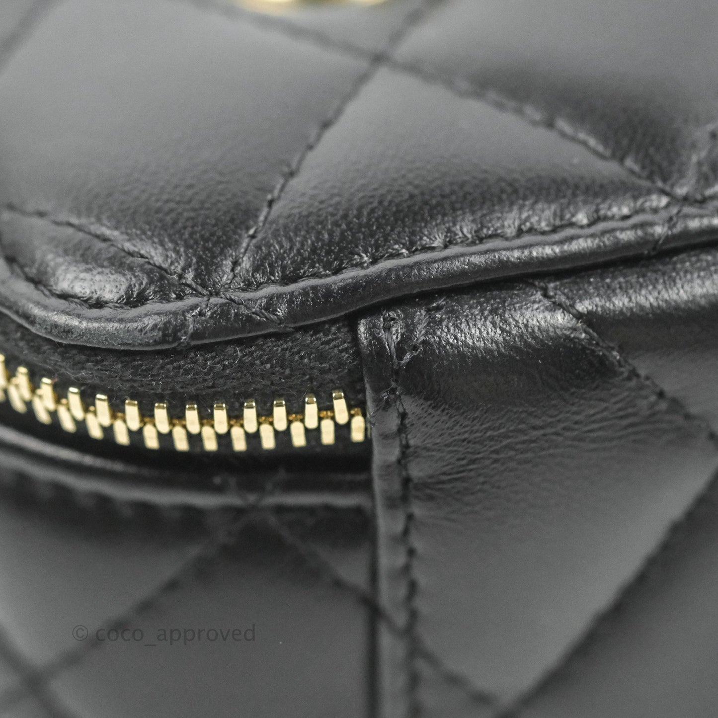 Chanel Classic Vanity with Chain Black Lambskin Gold Hardware
