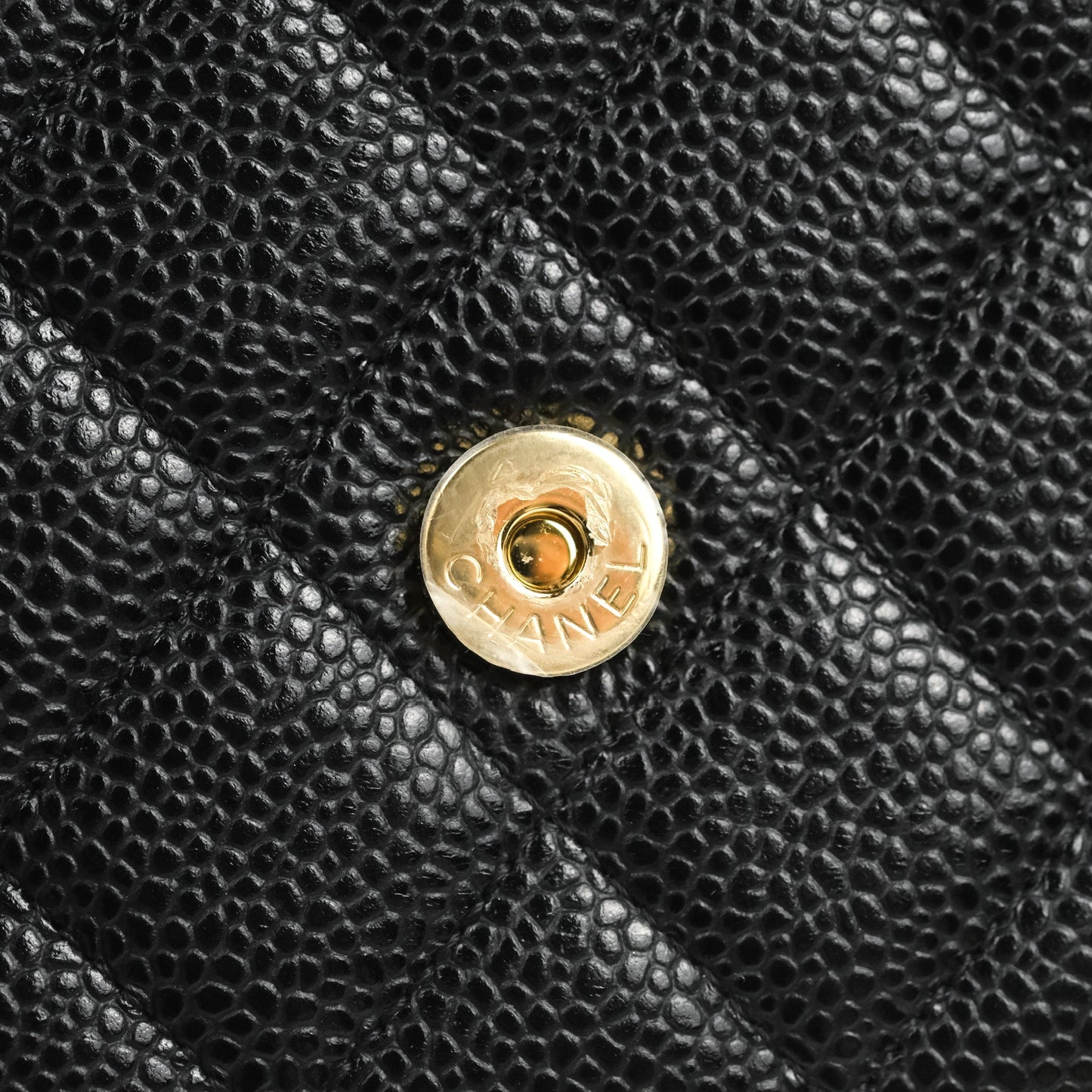 Chanel Quilted CC Chain Wallet on Chain WOC Black Caviar Gold Hardware