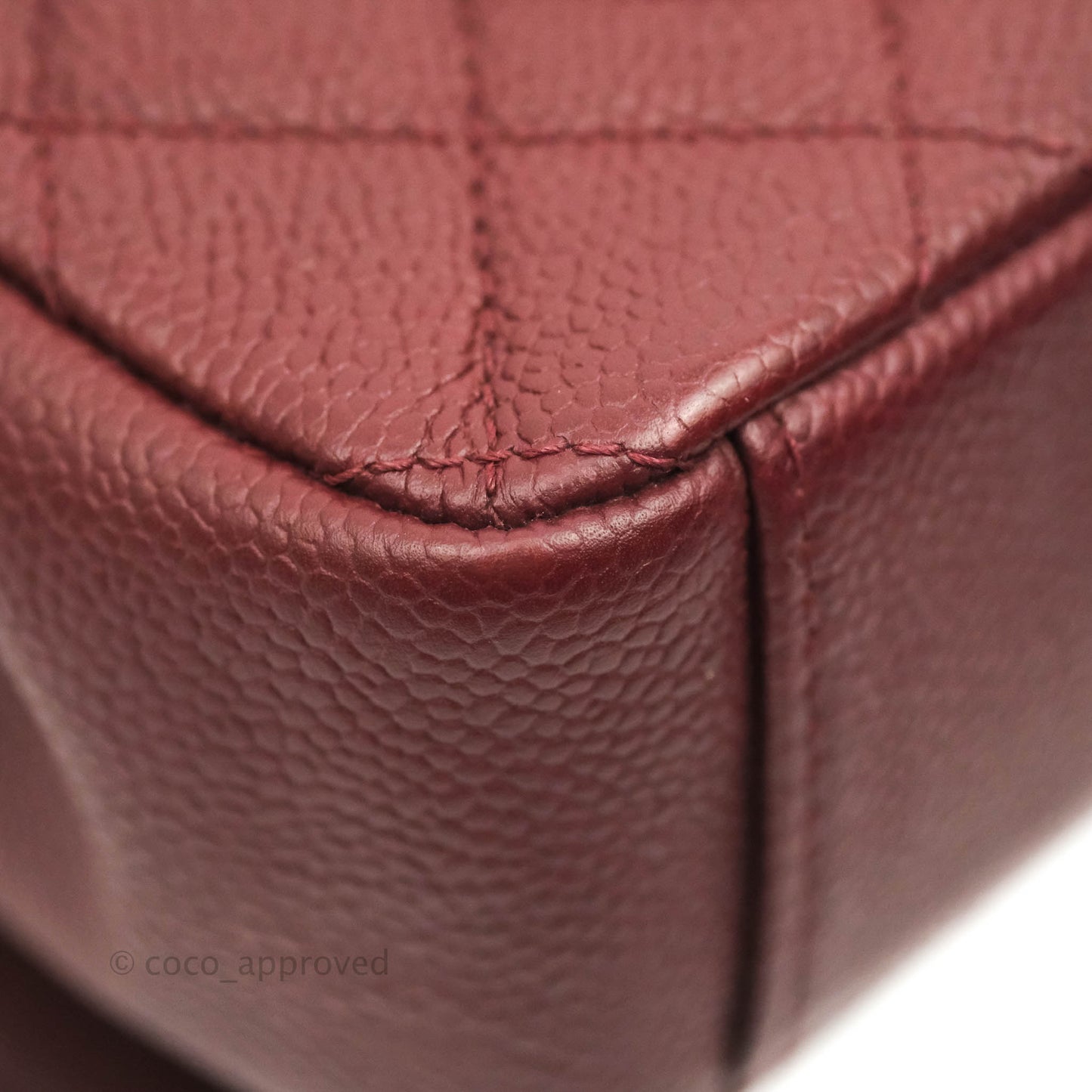 Chanel Quilted Small CC Filigree Flap Burgundy Caviar