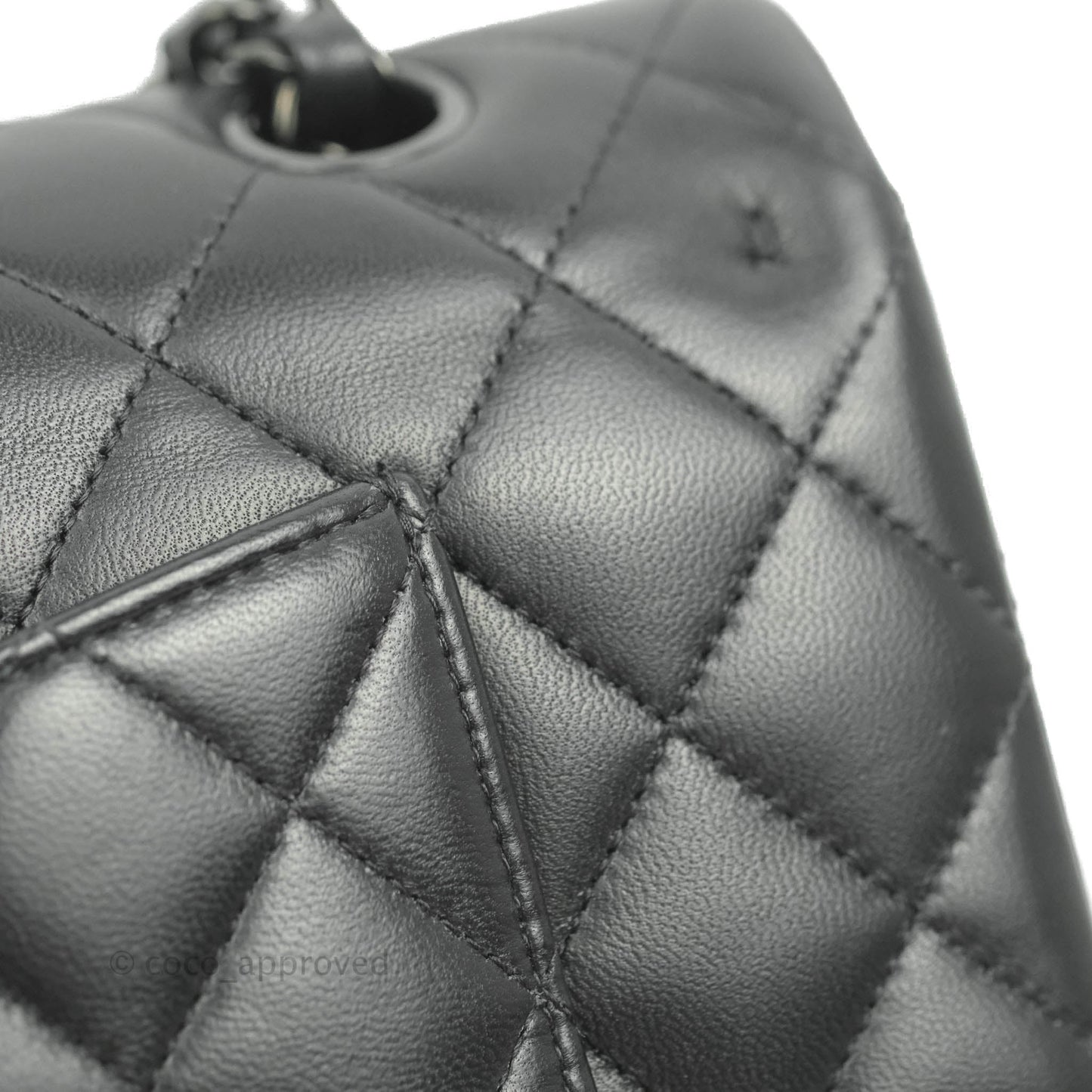 Chanel Classic Quilted M/L Medium Double Flap So Black Lambskin