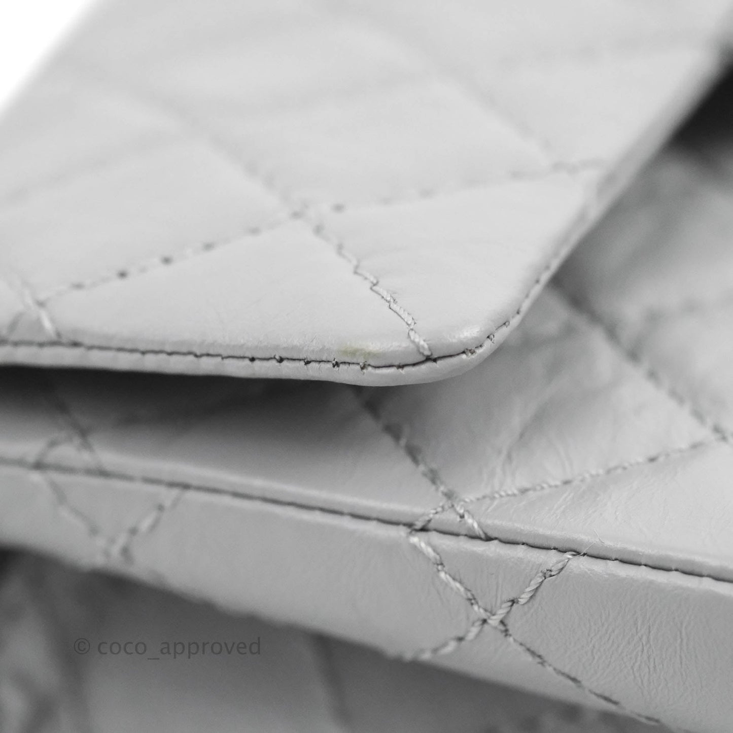 Chanel Mini Reissue 224 Grey Aged Calfskin Aged Gold Hardware