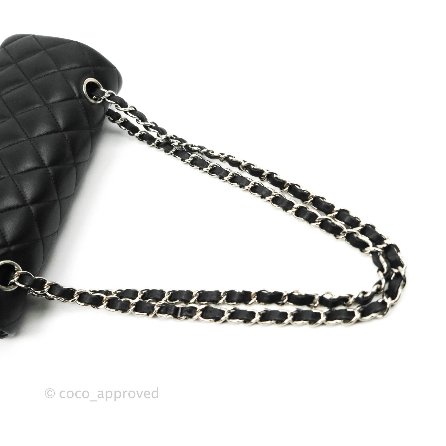 Chanel Small S/M Classic Flap Black Lambskin Silver Hardware