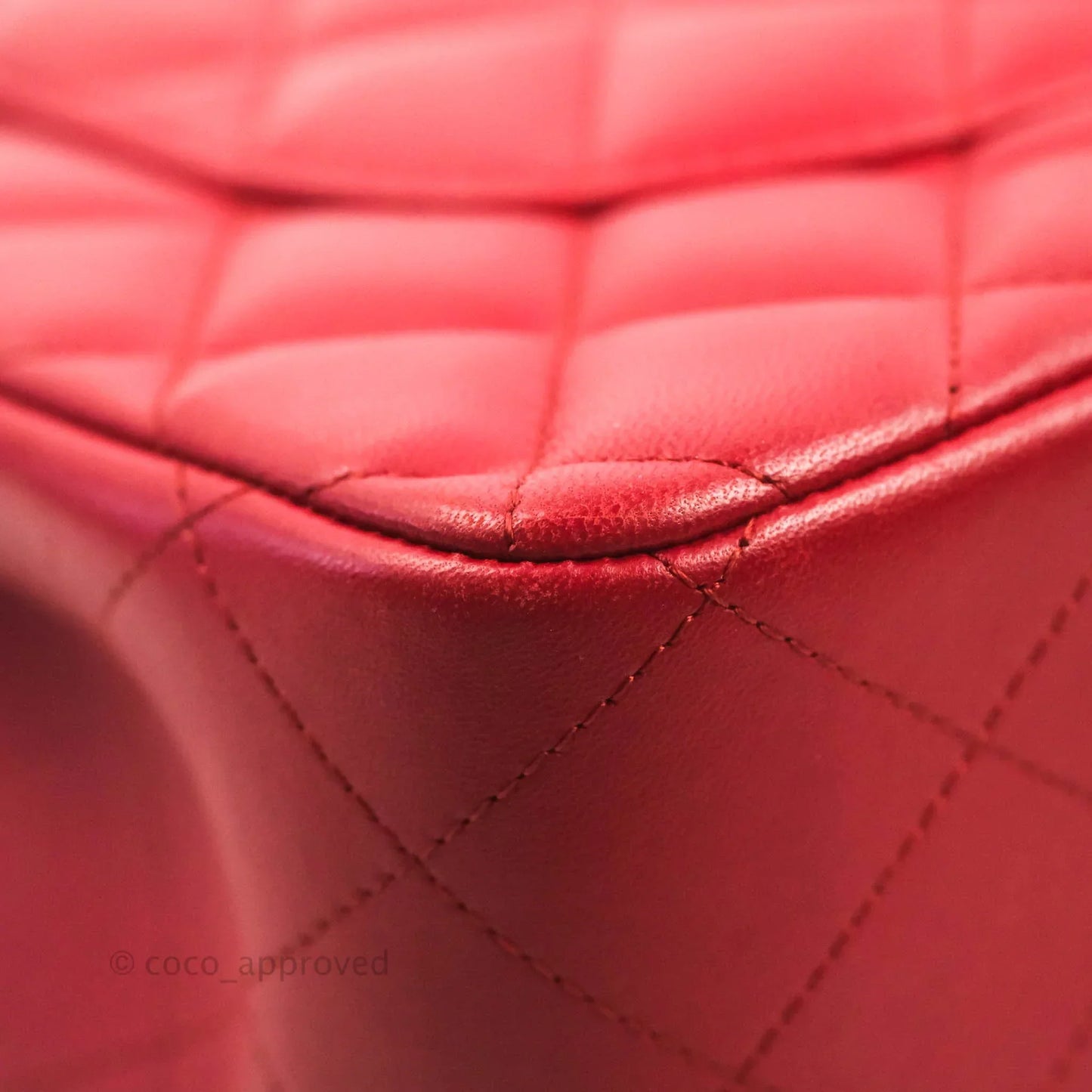 Chanel Jumbo Double Flap Red Lambskin Silver Hardware⁣⁣