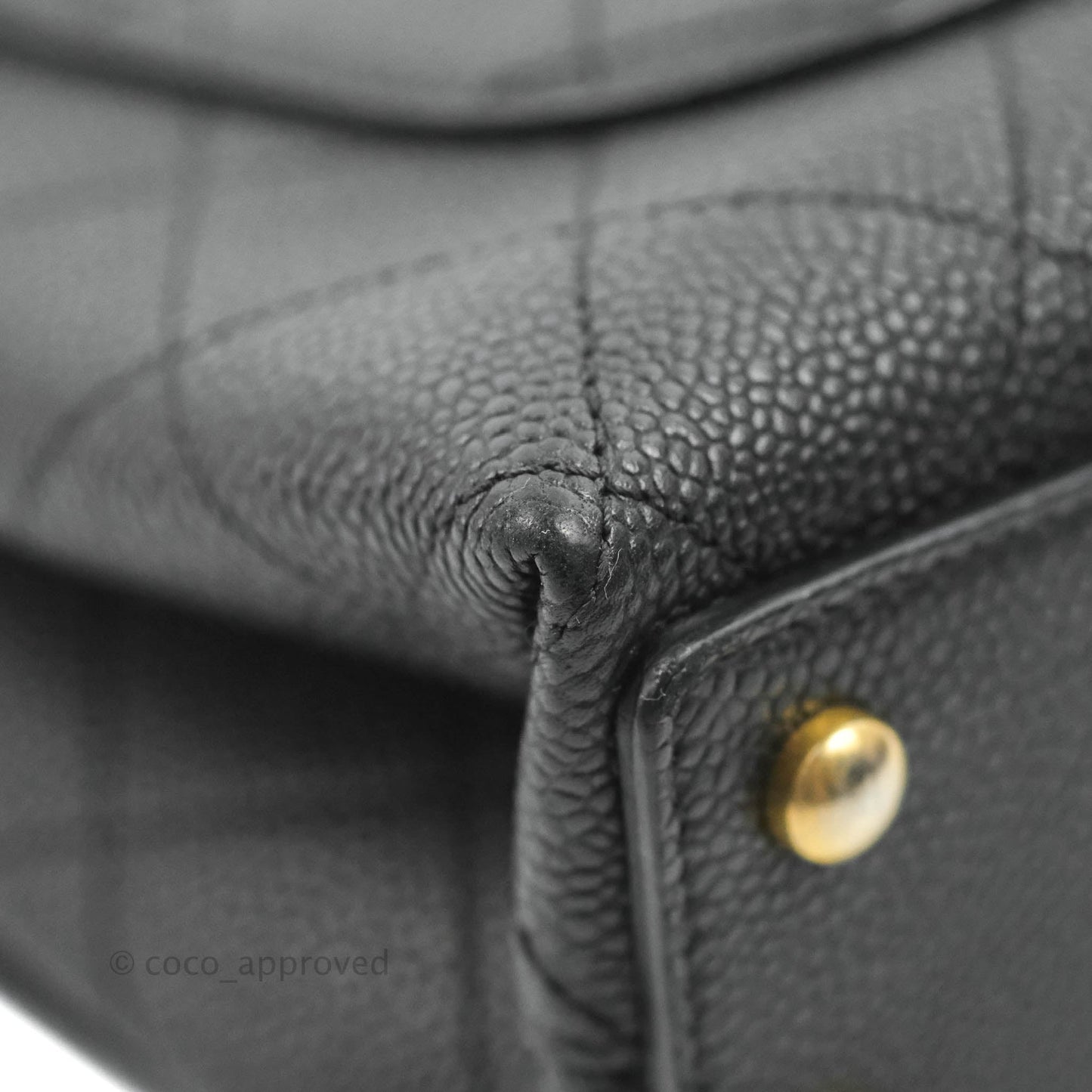 Chanel Small Chic Affinity Grained Calfskin Black Gold Hardware