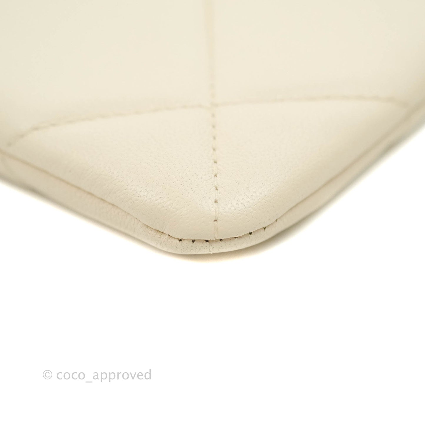 Chanel 19 Small Pouch Beige Lambskin Gold Hardware