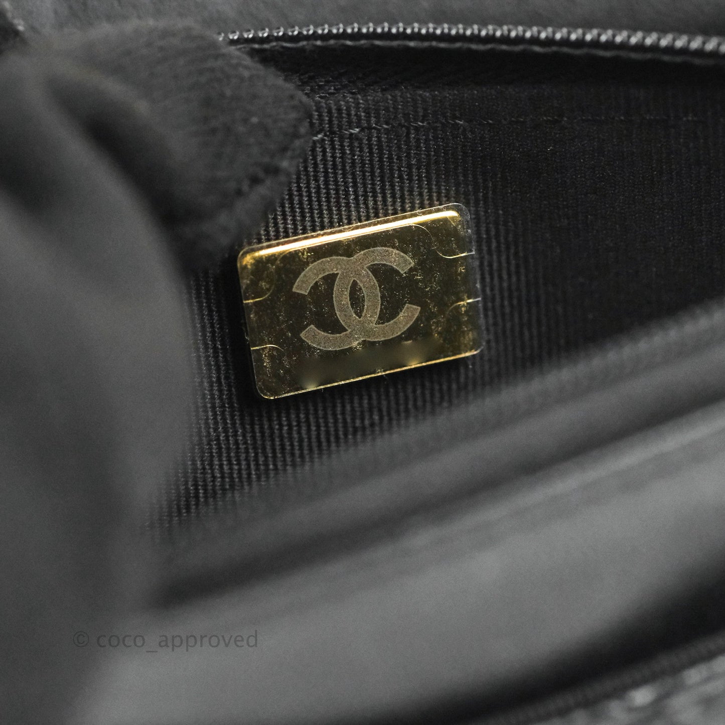 Chanel Quilted Top Handle Wallet on Chain WOC Black Lambskin Gold Hardware