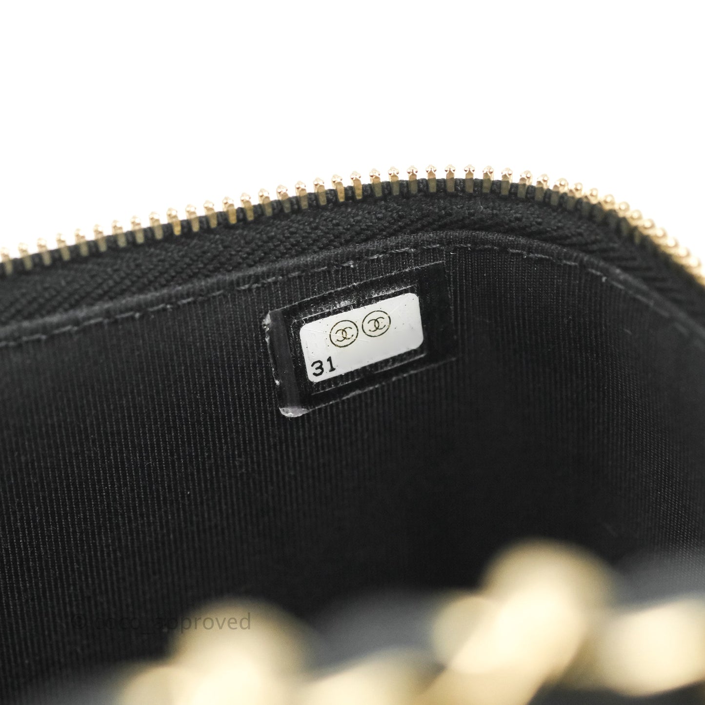 Chanel Vanity with Chain Crochet Black Lambskin Gold Hardware