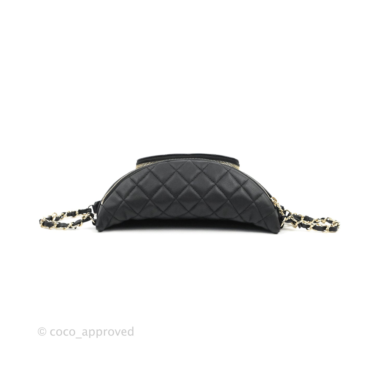 Chanel Quilted Business Affinity Waist Belt Bag Black Caviar Gold Hardware