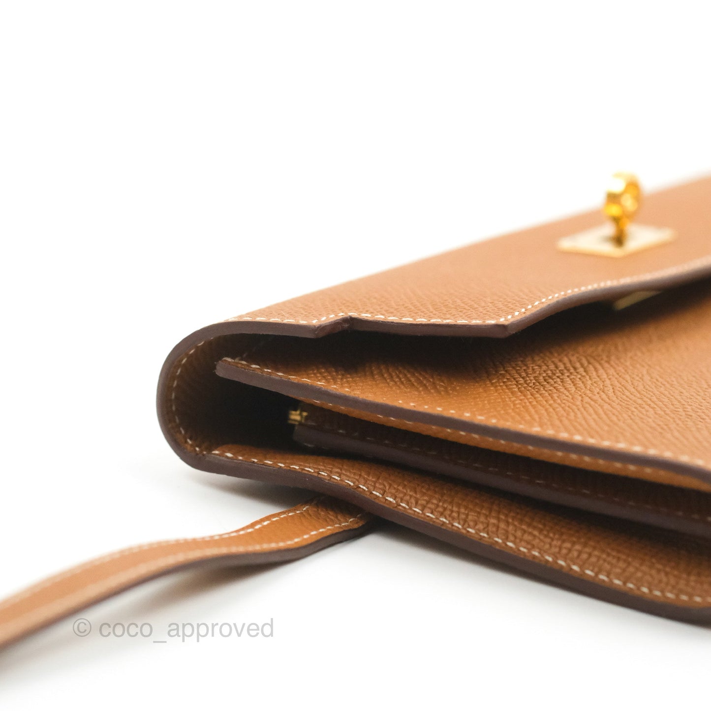 Hermès Epsom Kelly Wallet Gold Gold Hardware