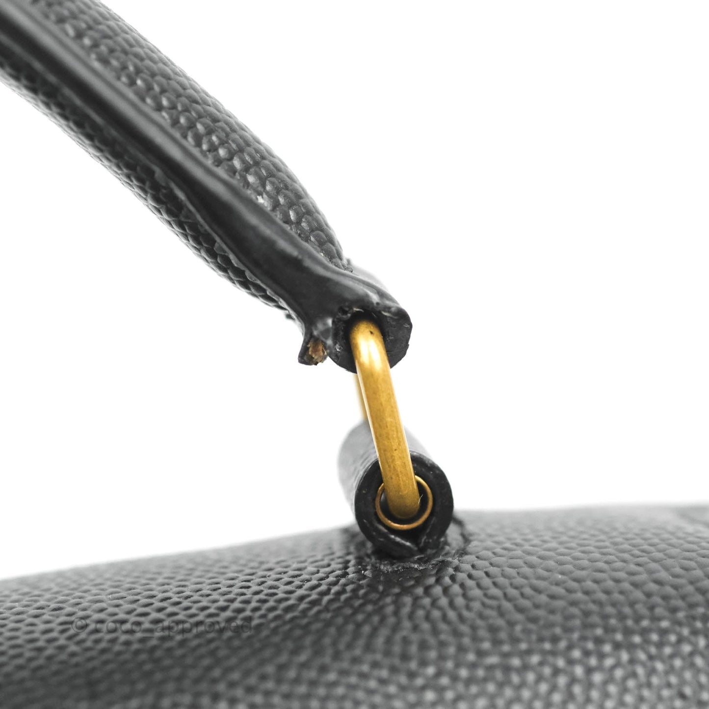 Saint Lauren Cassandra Mini Top Handle Bag Black Grained Calfskin