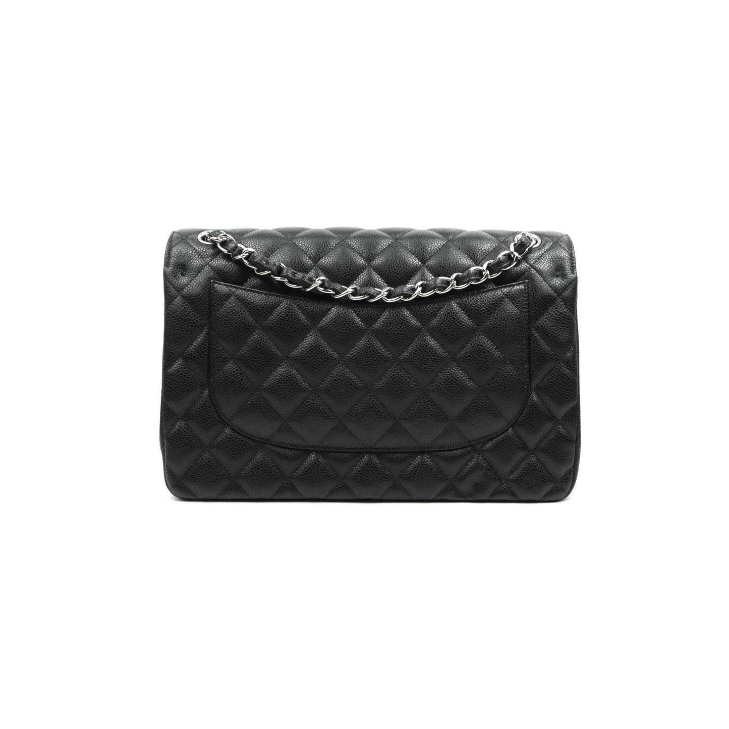 Chanel Jumbo Double Flap Black Caviar Silver Hardware⁣⁣