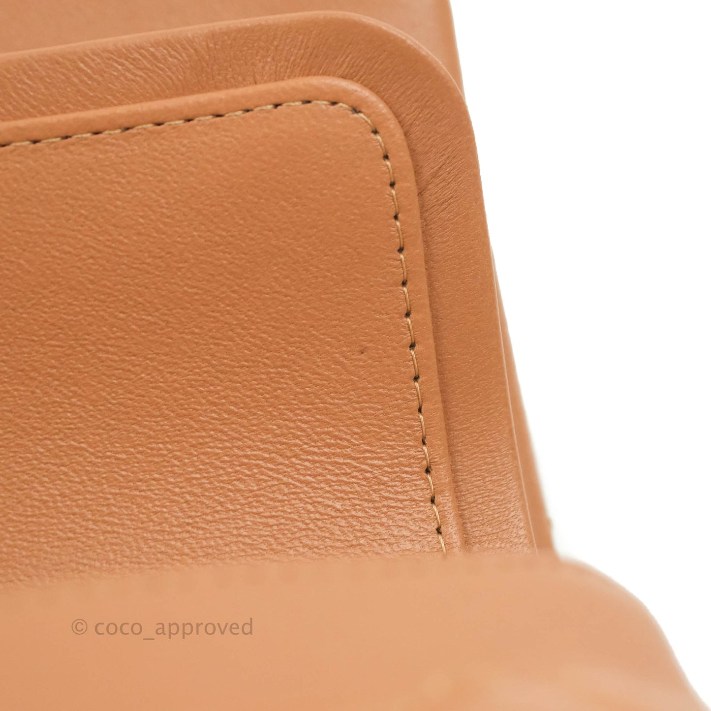 Chanel Small Classic Quilted Flap Dark Beige Caramel Lambskin Gold Hardware