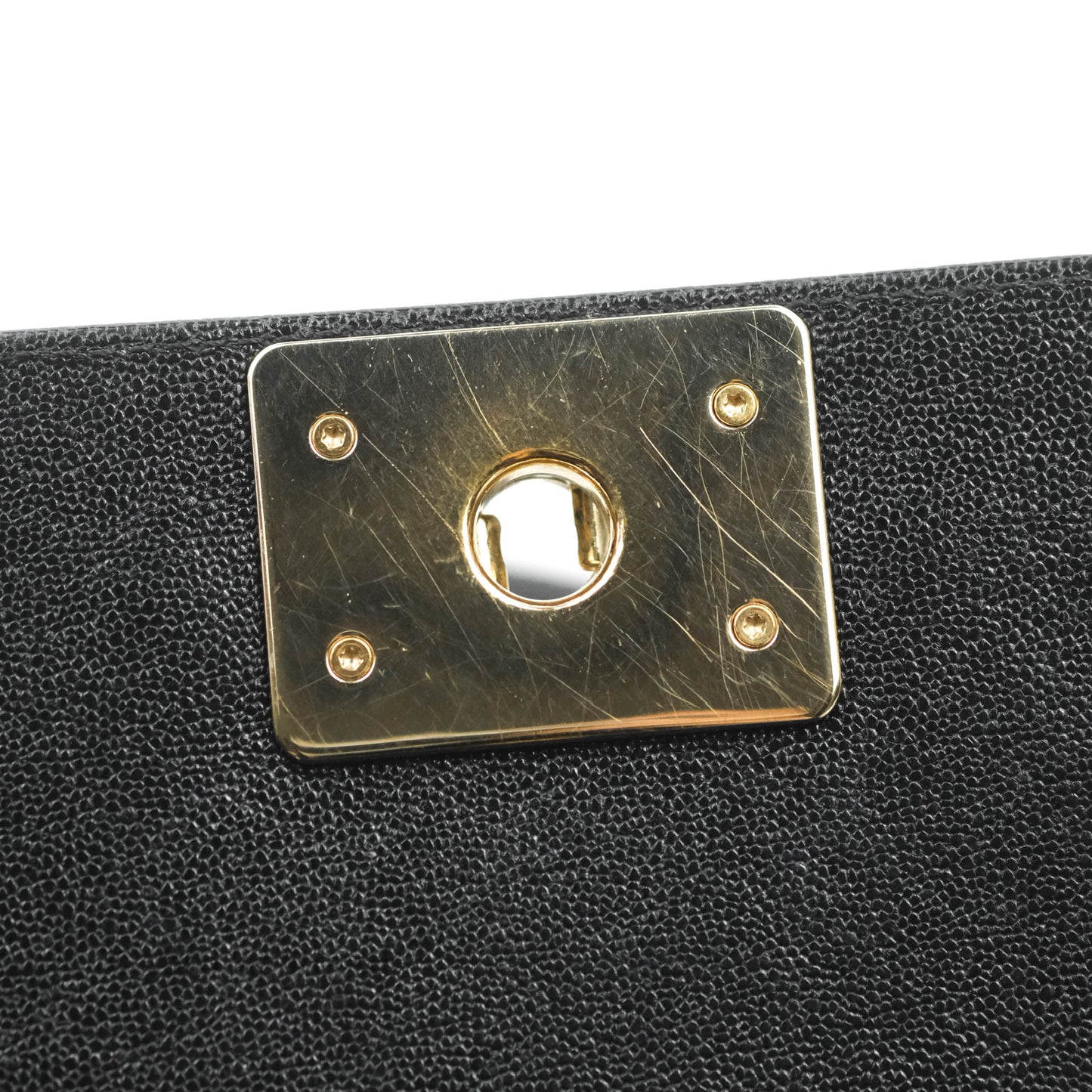 Chanel Small Boy Chevron Black Caviar Gold Hardware