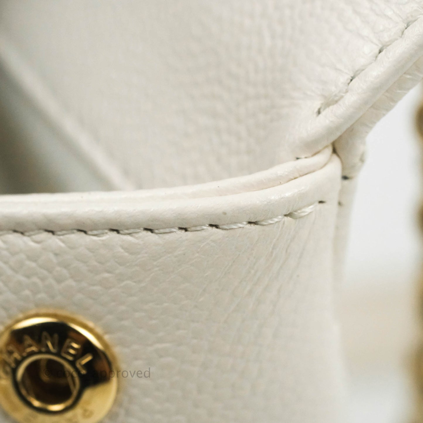 Chanel Quilted Small Business Affinity Flap White Caviar Gold Hardware