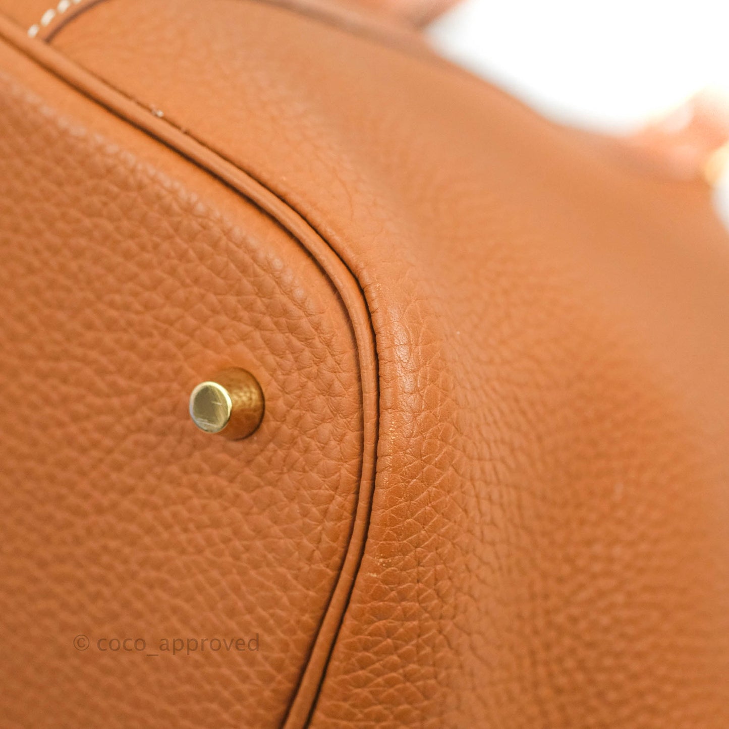 Hermès Picotin 26 GM Taurillon Clemence Gold Gold Hardware