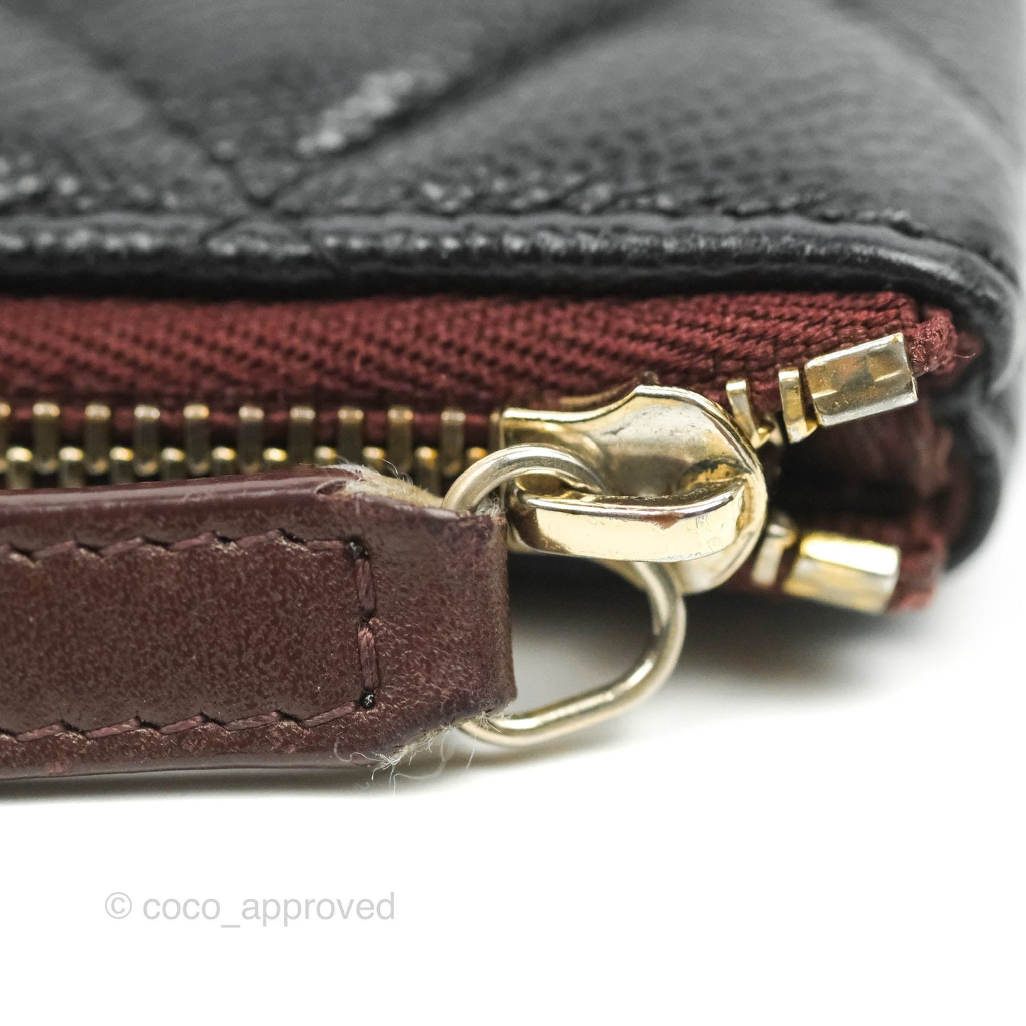 Chanel Medium Quilted O Case Black Caviar Gold Hardware