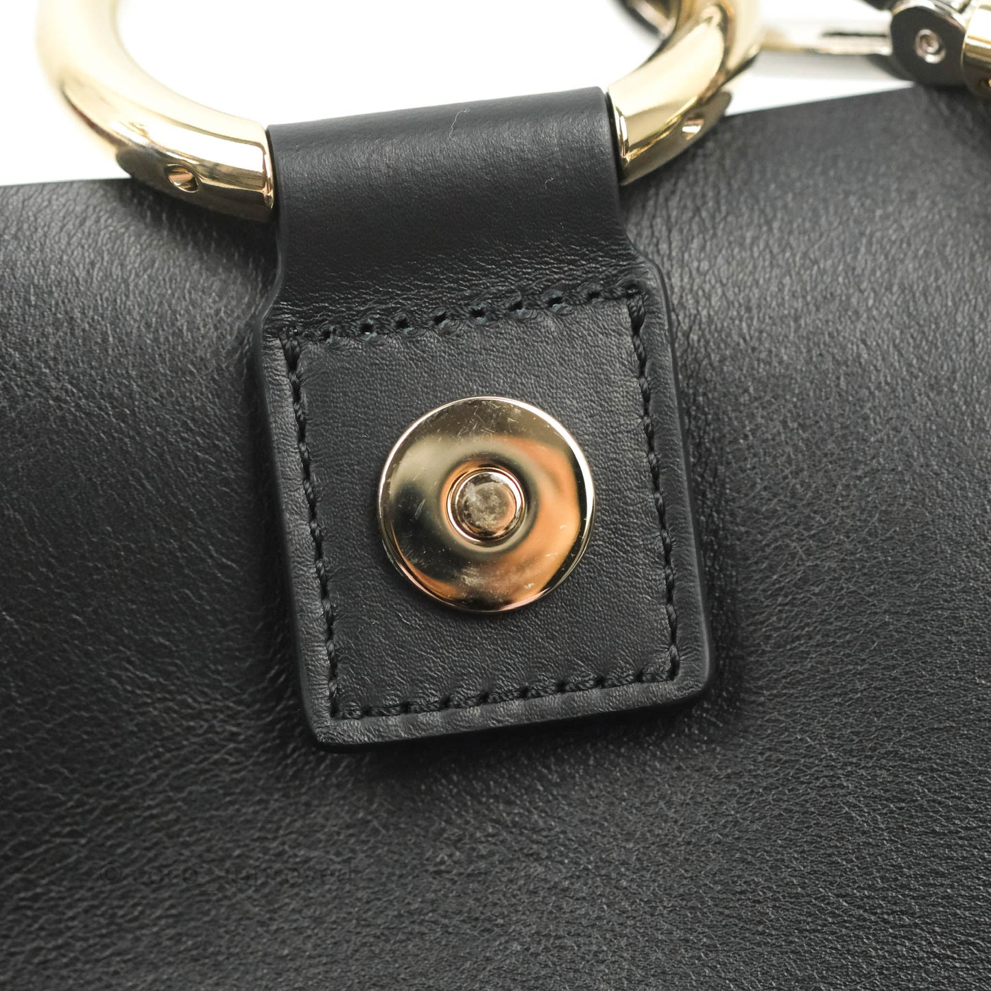 Chloe Medium Faye Shoulder Bag Black Suede Calfskin Leather
