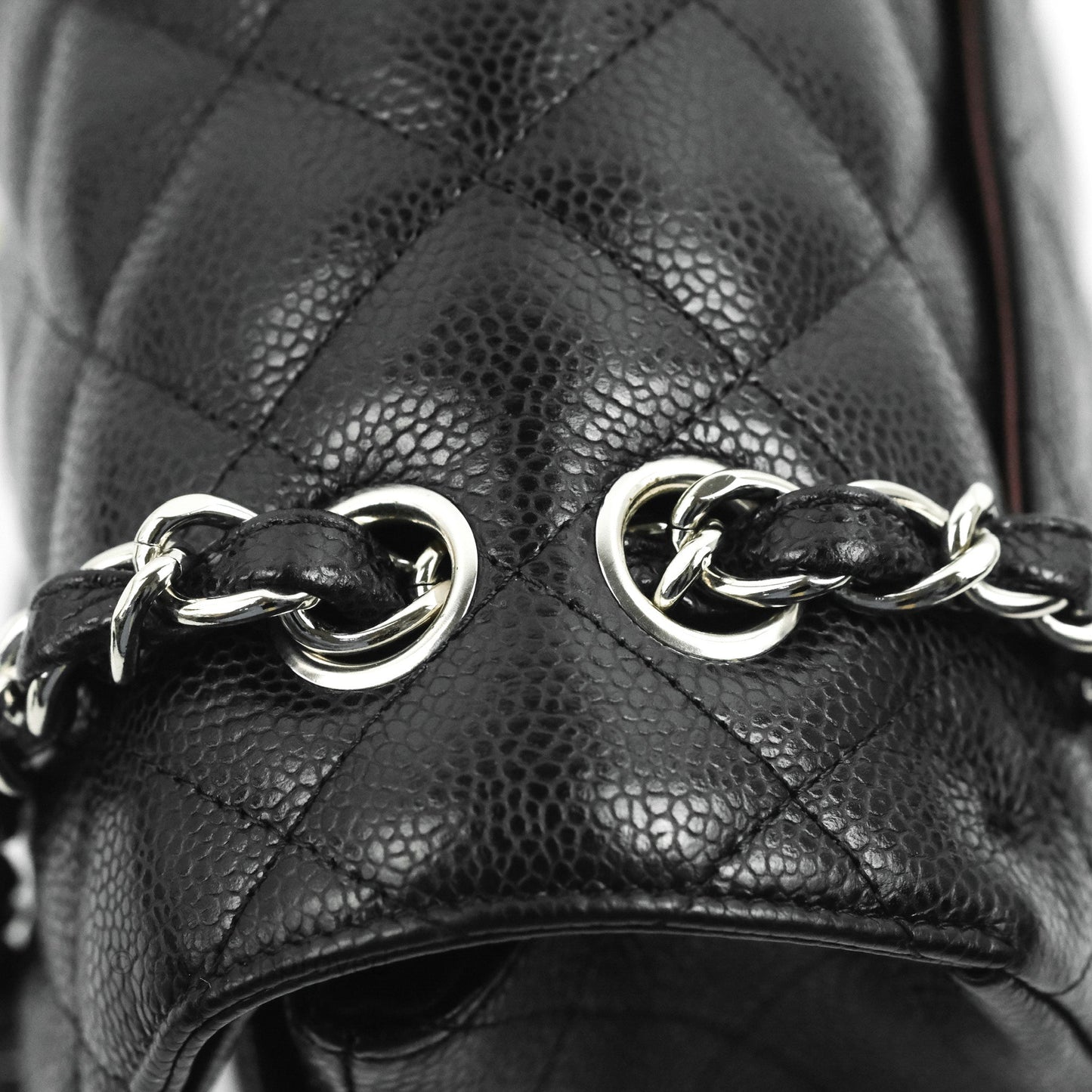 Chanel Jumbo Double Flap Black Caviar Silver Hardware⁣⁣