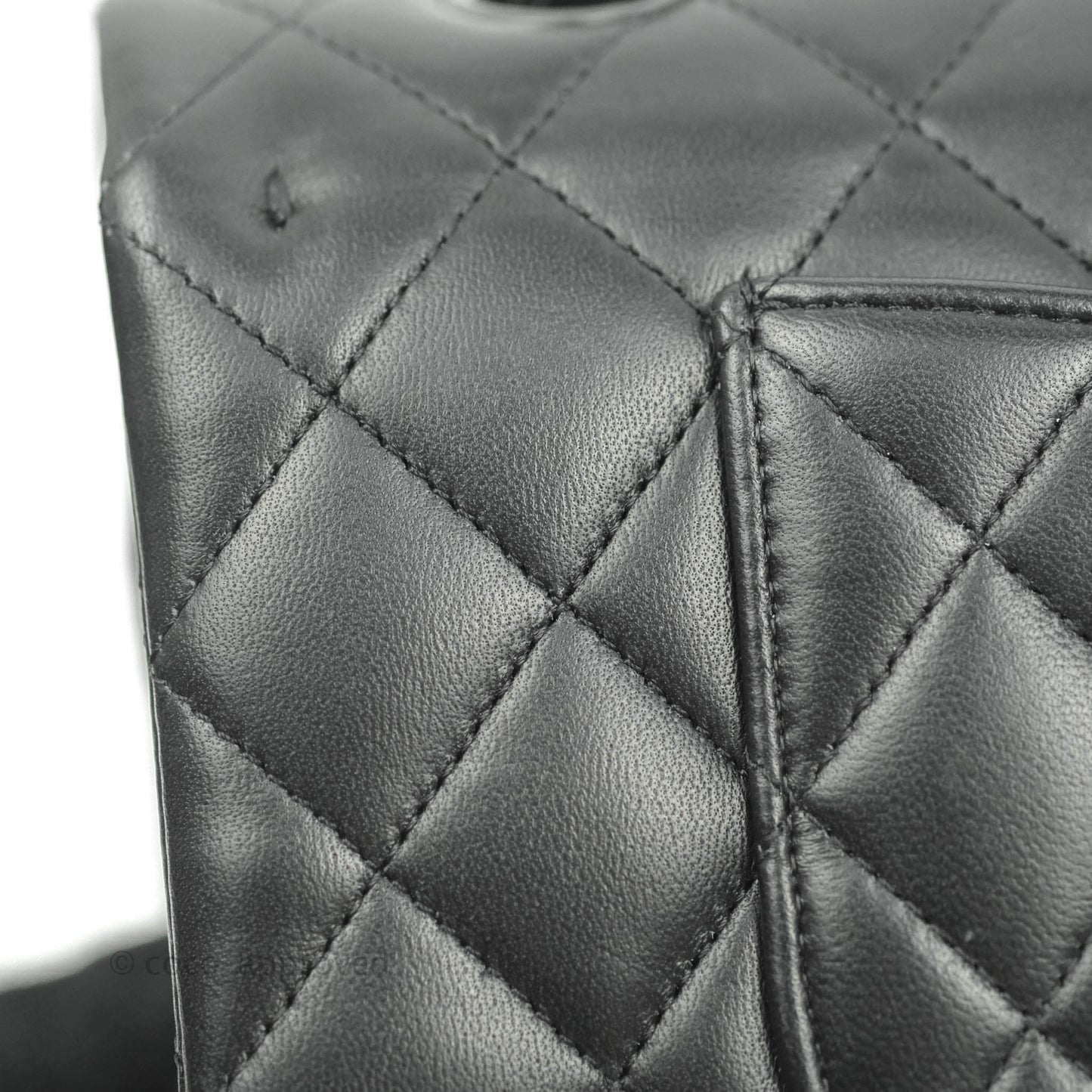 Chanel Classic Quilted M/L Medium Double Flap So Black Lambskin