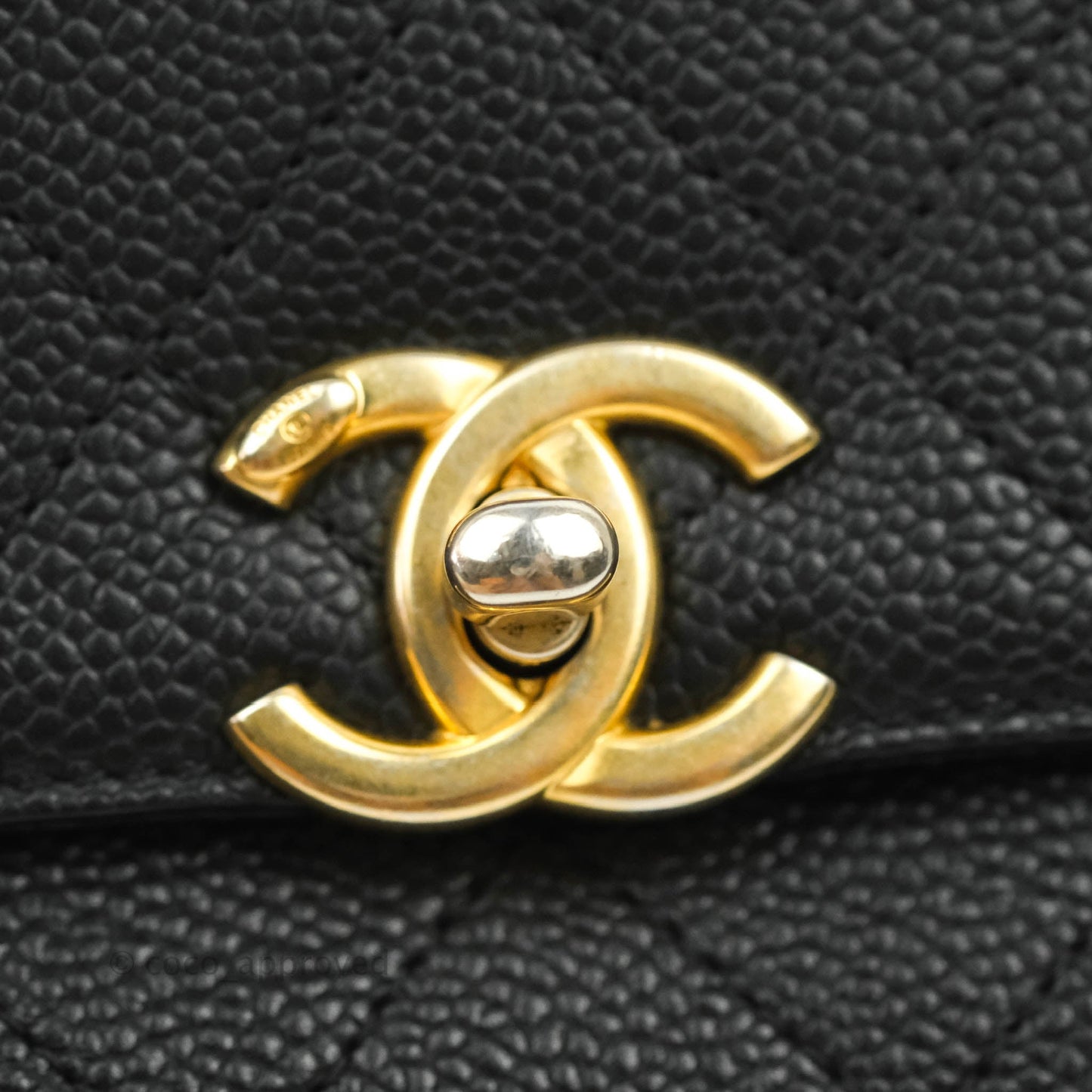Chanel Chic Affinity Small Grained Calfskin Black Aged Gold Hardware