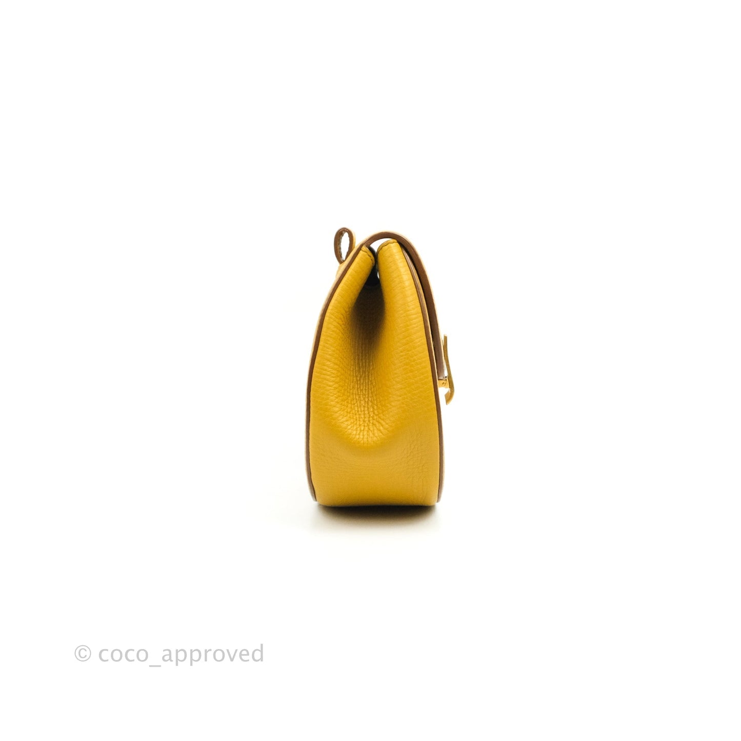Bottega Veneta Palmellato Rounded Belt Bag Calfskin Yellow