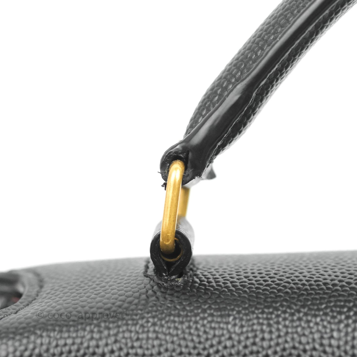 Saint Lauren Cassandra Mini Top Handle Bag Black Grained Calfskin