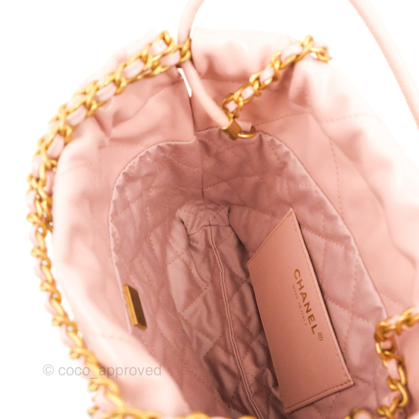 Chanel 22 Mini Bag Pink Shiny Crumpled Calfskin