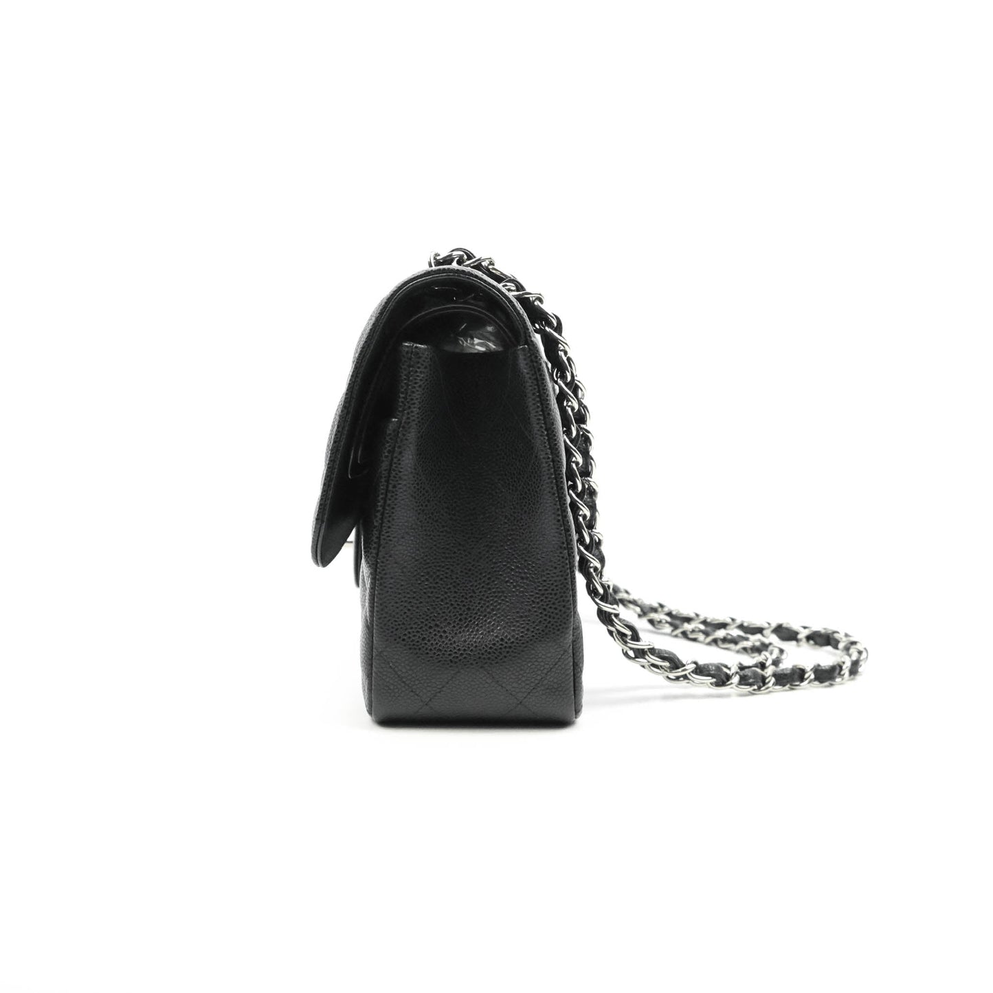 Chanel Jumbo Double Flap Black Caviar Silver Hardware⁣⁣