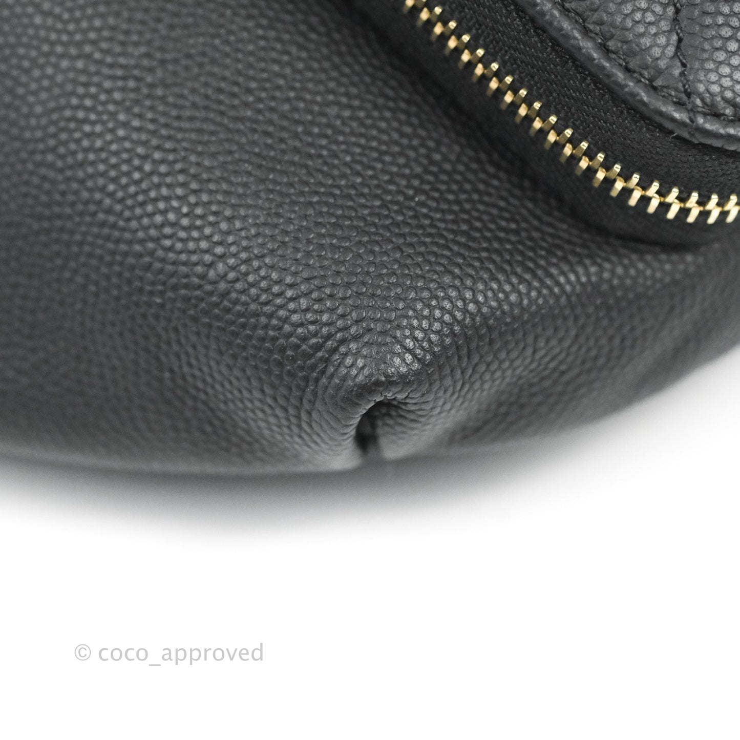 Chanel Quilted Business Affinity Waist Belt Bag Black Caviar Gold Hardware