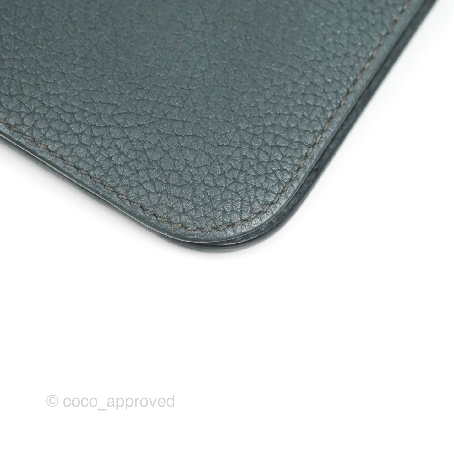 Hermes Dogon Duo Combined Wallet Dark Grey Blue TM Palladium Hardware