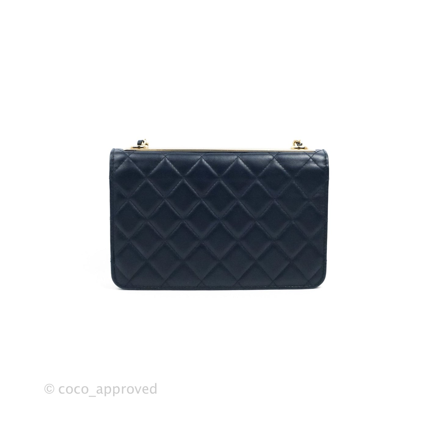Chanel Trendy CC WOC Wallet On Chain Navy Lambskin Gold Hardware