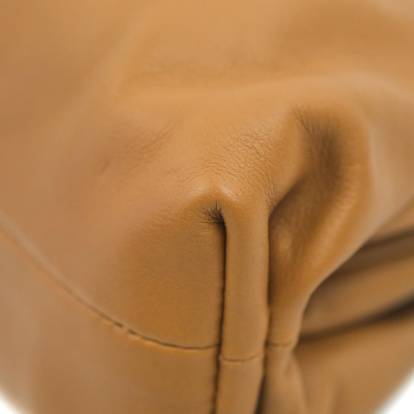 Bottega Veneta Butter Calfskin The Mini Pouch Dark Caramel