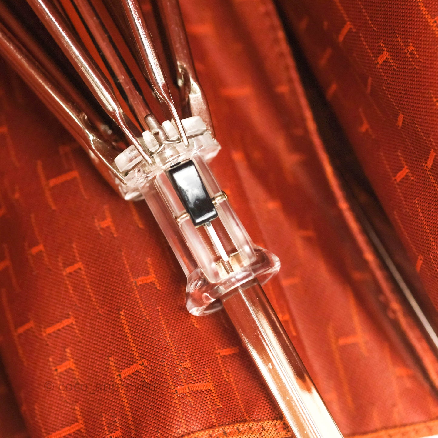 Hermès Pluie De H Folding Umbrella Classic Orange Jacquard Canvas