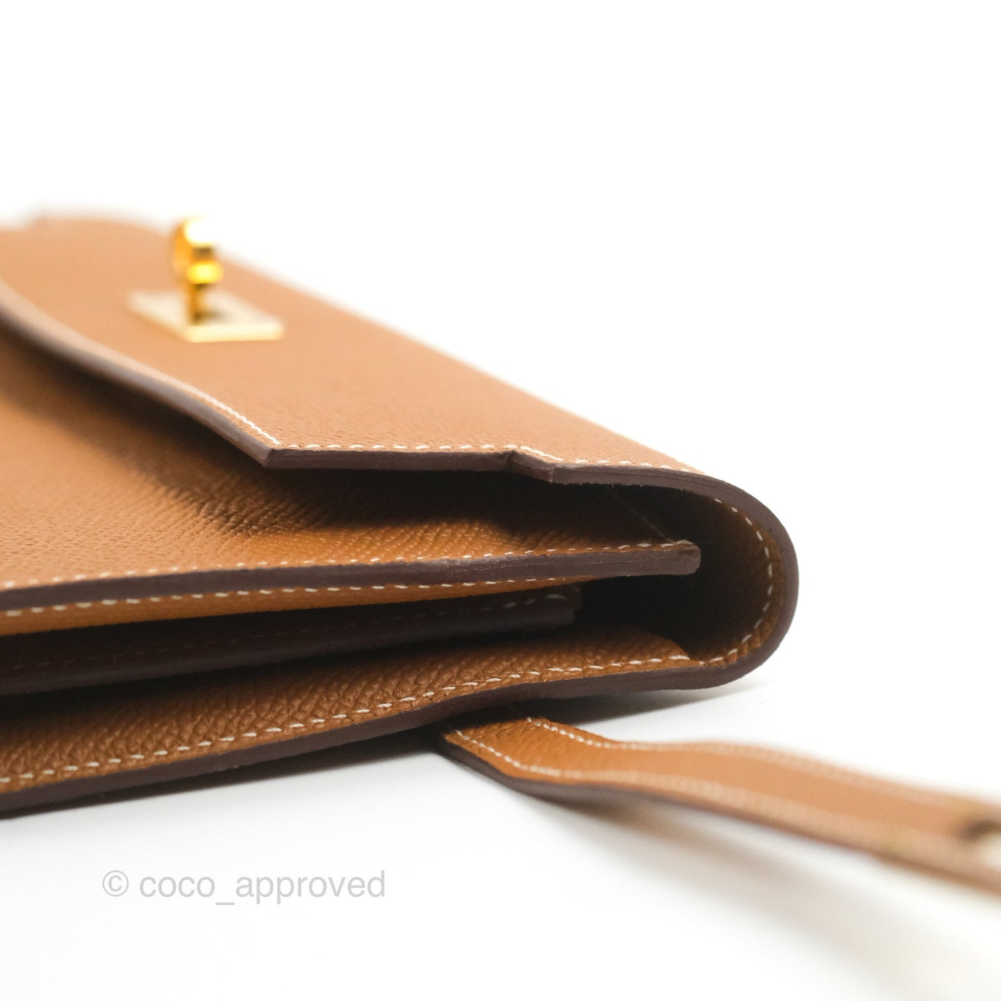 Hermès Epsom Kelly Wallet Gold Gold Hardware