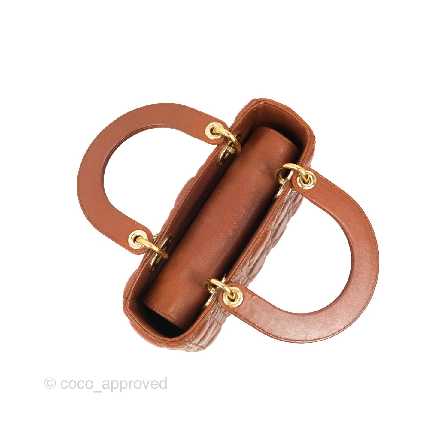 Christian Dior My ABCDior Lady Dior Brown Lambskin Gold Hardware