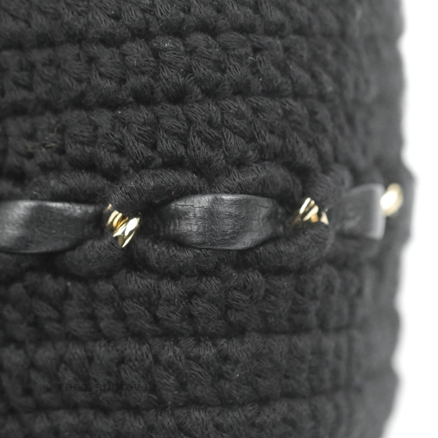Chanel Vanity with Chain Crochet Black Lambskin Gold Hardware