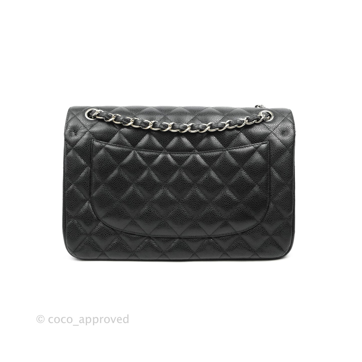 Chanel Jumbo Double Flap Black Caviar Silver Hardware⁣⁣