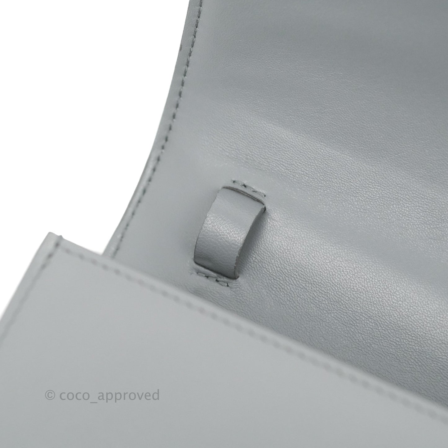 Celine Medium Classic Box Flap Grey Calfskin