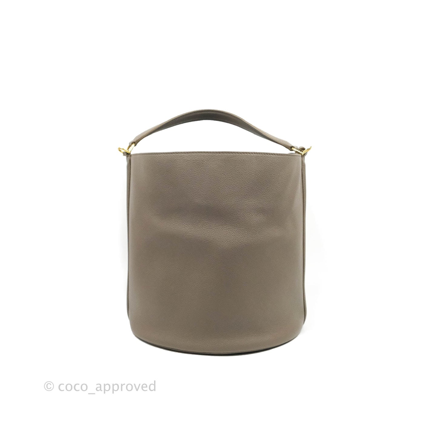 Celine Bucket 16 Bag in Supple Grained Calfskin Pebble Gold Hardware