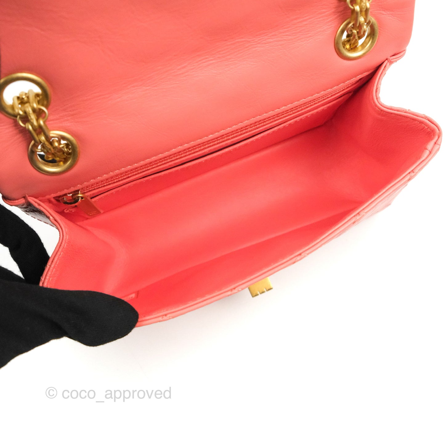 Chanel Mini Reissue 224 Pink Aged Calfskin Aged Gold Hardware