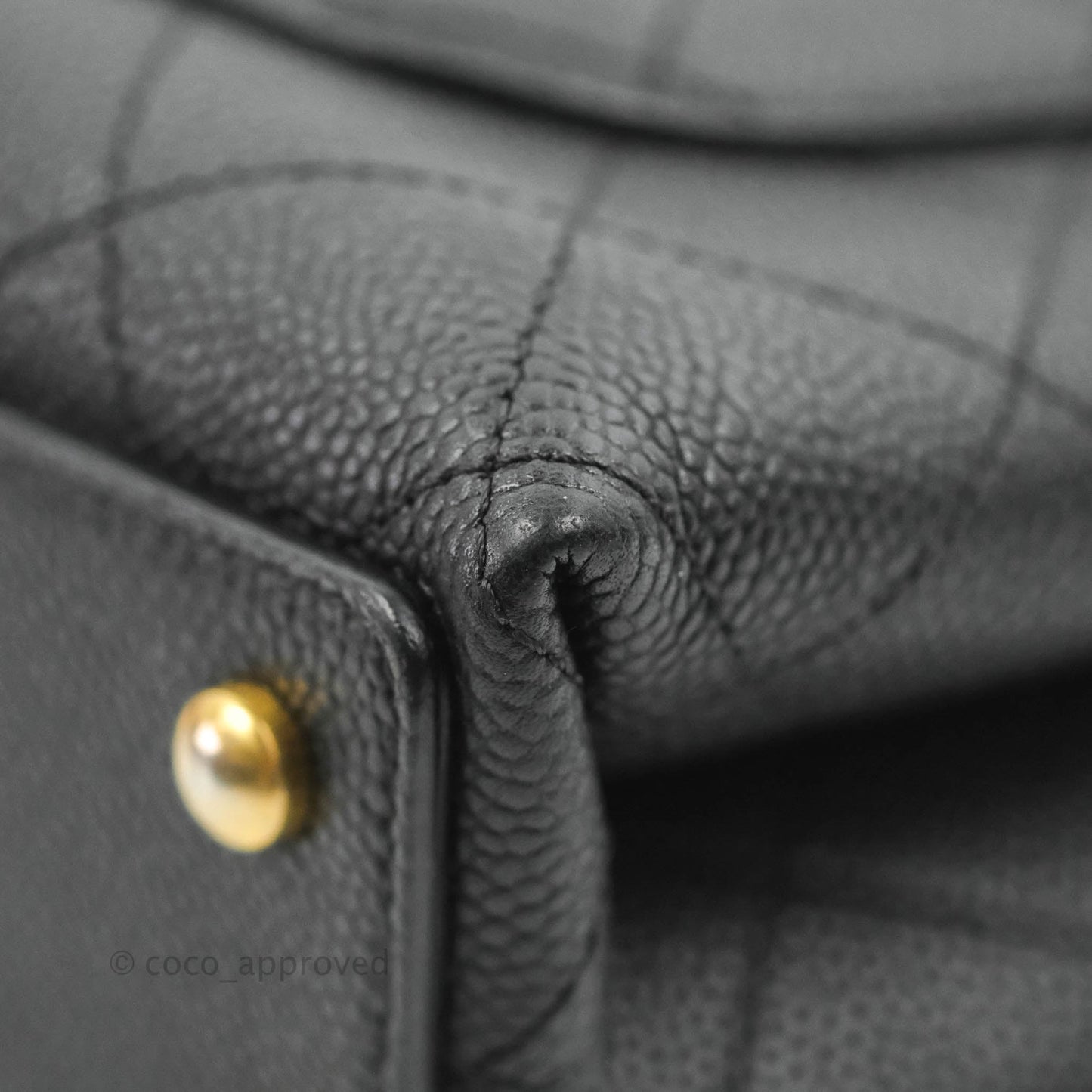 Chanel Small Chic Affinity Grained Calfskin Black Gold Hardware