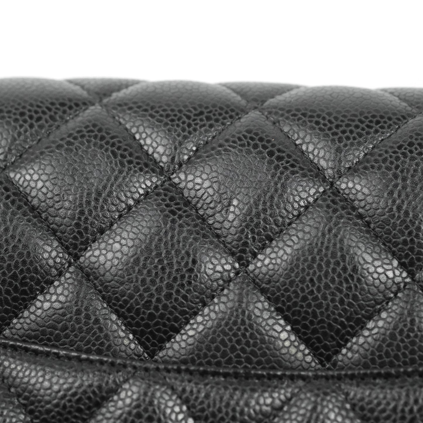 Chanel Quilted Single Flap Maxi Black Caviar Silver Hardware