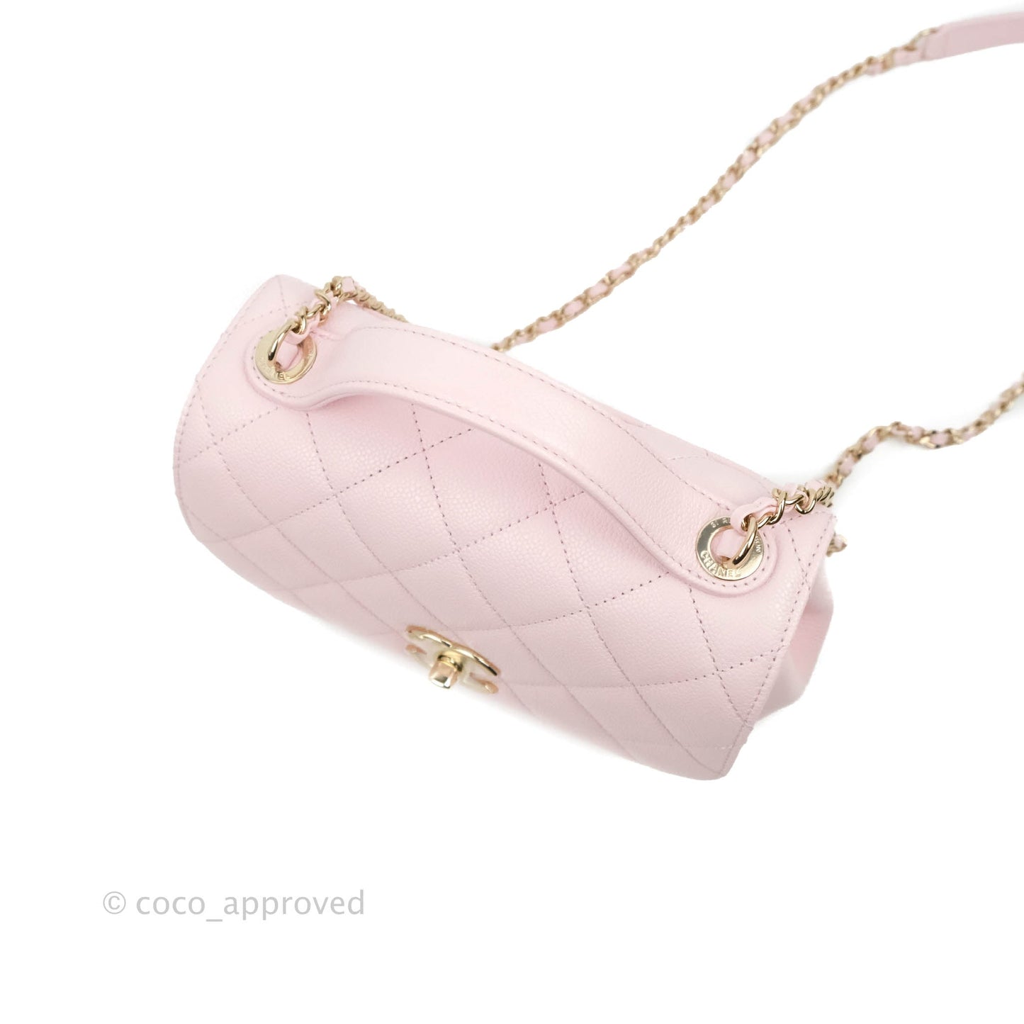 Chanel Quilted Small Business Affinity Flap Pink Caviar Gold Hardware